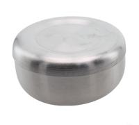 HomeVortex Stainless Steel Rice Bowl with Lid, Unbreakable Korean Style Warm Dish,for Home Kitchen Camping Travel, Silver, 12cm(A)