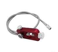 HomeVortex Submersible Valve Gas Adapter with 36-Inch Silver Tubing, 5000 PSI Pressure Resistant Hose for SCUBA Diving Cylinder Filling, Leak Detection, Aquarium and Laboratory Use, Black(Red)