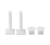 HomeVortex Toilet Seat Hinge Bolts Replacement Screws Fixing Kit, Plastic Rubber Repair Fitting for Bathroom WC Pan, For Easy Installation, Black and Blue, 2 Pieces(C)