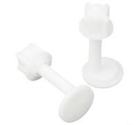 HomeVortex Toilet Seat Hinge Bolts Replacement Screws Fixing Kit, Plastic Rubber Repair Fitting for Bathroom WC Pan, For Easy Installation, Black and Blue, 2 Pieces(A)
