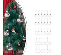 HomeVortex Transparent Acrylic Christmas Ball Ornaments DIY Fillable Clear Baubles Decorations For Christmas Tree Wedding Party Home Display 6/8/10 Cm (6cm)