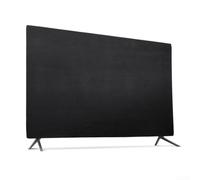 HomeVortex TV Dust Cover Stretchable Fabric Screen Protector for 43-65 Inch TVs - Elastic Fit Black Grey Anti-Dust Shield Living Room Home Decor(49-inch Black)