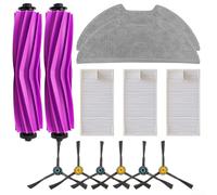 HomeVortex Vacuum Cleaner Replacement Parts Kit Fit For Eureka E20 Plus, Including Main Brush, Side Brushes, Mop Cloth, Filter For Efficient Floor Cleaning (13 Pieces)