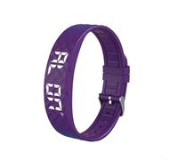 HomeVortex Vibration Bracelet with 8 Alerts, IP65 Waterproof Fitness, 45-Day Standby Step Counter, USB Rechargeable Sport Watch for Daily Activity, Blue(Purple)