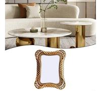 HomeVortex Vintage Gold Lace Resin Photo Frame for 6-Inch Pictures, Round Woven Design Home Décor Display with Elegant Gold Accents, for Living Room or Office