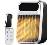 HomeVortex Wall Mounted Portable Space Heater 1200W with Remote Control, Timer, Overheat Protection, Quiet Operation for Bathroom Bedroom Office(ENGLI)