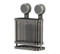 HomeVortex Wall Mounted Suction Cup Chopstick Holder, 16.7x8.5x25cm, White | for Kitchen, Kitchen Drainage Utensil Storage Rack for Smooth Surfaces, White Grey Color, 16.7x8.5x25cm Size