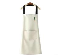 HomeVortex Waterproof Apron,with Phone Pocket, Oil Resistant Polyester Kitchen Apron,for Women, Cute Floral,For Leaf Pattern Sleeveless Bib,for Cooking Baking Cleaning(B)