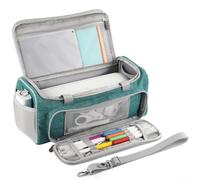 HomeVortex Waterproof Carrying Case for Cricut Joy Xtra, Portable Storage Bag with Shoulder Strap, Multiple Pockets for Accessories, Dustproof Scratch-Resistant Organizer, Grey(is Green)