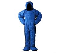 HomeVortex Wearable Ultralight Human-Shaped Sleeping Bag,with Breathable Cotton Filling and Polyester Lining,for Winter Camping Hiking and Outdoor Adventures(XL Blue-gray)