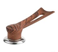 HomeVortex Wood Grain Pot Lid Handle, Heat Resistant Replacement Knob,with Stainless Steel Base, Standable Ergonomic Grip,for Pan Lids 0.5-1.2cm Hole, Brown(XL)