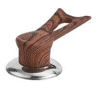 HomeVortex Wood Grain Pot Lid Handle, Heat Resistant Replacement Knob,with Stainless Steel Base, Standable Ergonomic Grip,for Pan Lids 0.5-1.2cm Hole, Brown(S)