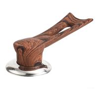 HomeVortex Wood Grain Pot Lid Handle, Heat Resistant Replacement Knob,with Stainless Steel Base, Standable Ergonomic Grip,for Pan Lids 0.5-1.2cm Hole, Brown(M)