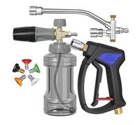 HomeVortex4000PSI Pressure Washer Spray with 1000ML Pure Copper Foam Pot, High Pressure Water Lance Handle and Nozzle Set for Car Patio Driveway Cleaning(set1)