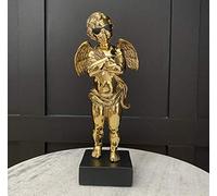 HomeWare Casadomu Cool Cherub In Sunglasses Statue Gold Resin Angel Sculpture Decor Figurine New