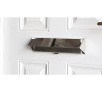 Homewatch Letterplate Restrictor Shroud Cowl Visor Guard - Letterbox Cover for Extra Security - Mirror Polished Stainless Steel - Hidden Fix - Stop Key Fishing