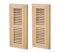 Homewell 2 Pcs Pack White Oak Wood Floor Register, Flush Mount Vent, 4x12 Inch, with Damper, Unfinished