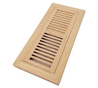 Homewell Red Oak Floor Register, Flush Mount Vent, 4x12 Inch, Unfinished