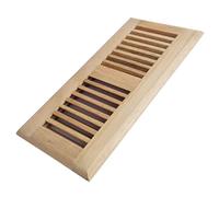 Homewell White Oak Wood Floor Register Vent, Drop in Vent, 4x10 Inch, Unfinished