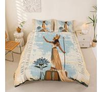 Homewish Ancient Egypt Cot Duvet Cover Set with 1 Pillowcase