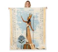 Homewish Ancient Egypt Fleece Blanket 152x203cm for Couch