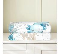 Homewish Axolotl Flannel Blanket 50"x60" for Couch Bed