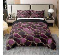 Homewish Black Pebble Stone Print Cotton Single Bedding Set 1 Pillowcase