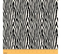 Homewish Black Zebra Stripes Fabric by The Yard