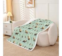 Homewish Brown Bear Squirrel Fleece Blanket Twin 152x203cm