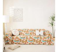 Homewish Capybara Couch Cover Cartoon Capybara Sofa Cover Cute Animal Couch Protector Tomato Stars Love Hearts Decor Sofa Slipcover 180x340