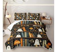 Homewish Cartoon Cute Ghost Quilted Bedspread King