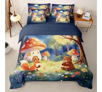 Homewish Cartoon Fox Bear 7 Piece Double Bedding Set