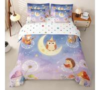 Homewish Cartoon Fox Owl 7 Piece Single Duvet Cover Set