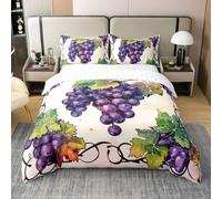 Homewish Cottage Grape Vine Cotton Super King Bedding 2 Pillowcases