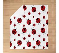 Homewish Cute Ladybug Flannel Blanket 30"x40" for Sofa