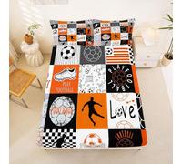 Homewish Football Single Fitted Sheet with 1 Pillowcase