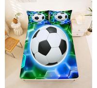 Homewish Football Single Fitted Sheet with 1 Pillowcase