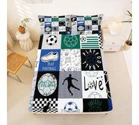 Homewish Football Single Fitted Sheet with 1 Pillowcase