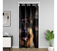 Homewish German Shepherd Door Curtain for Doorway Privacy for Man Woman,3D Puppy Dog Blackout Curtain 34" W x 80" L,Police Dog Door Drape,Cute Animal Print Room Divider Curtain Darkening