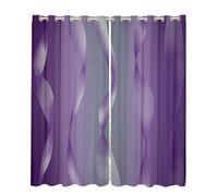 Homewish Gradient Lilac and Grey Blackout Curtains Ombre 2 Panels 46" Wx72 L Curtains & Drapes,Trippy Spiral Silver Wave Line Curtains,Abstract Art Room Decor Aesthetic