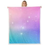 Homewish Gradient Minimalist Fleece Blanket 76x102cm for Sofa