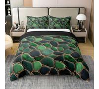 Homewish Green Pebble Stone Print Cotton Single Bedding Sets 1 Pillowcase