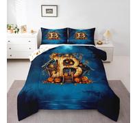 Homewish Halloween Letter B King Coverless Duvet Set 3 Pieces