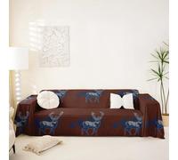 Homewish Hunting Deer Soft Sofa Cover 180x231 Camping Adventure Elk Moose Couch Blanket Jungle Animals Couch Cushion Cover Decor Rustic Mountain Cat Proof Sofa Slipcovers