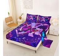 Homewish Initial Letter X Sheet Set Single Purple Blue Rose Butterfly Bed Sheets Romantic Flower Butterflies Bedding - Personalized Monogrammed Bed Sheets Set 3 Piece