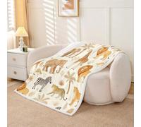 Homewish Jungle Animals Fleece Blanket 100x130cm