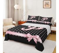 Homewish Kids Pink Bowknot Bed Sheet Set Double 4 Piece