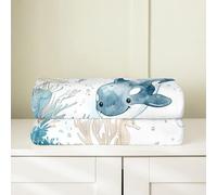 Homewish Killer Whale Flannel Blanket 50"x60" for Couch Bed