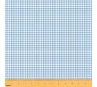 Homewish Light Blue Check Fabric by The Yard | Classic Gingham Flannel Fabric Country Check Upholstery Fabric, Not Stretchy Minimalist Soft Decor Fabrics, 1 Yard