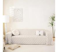 Homewish Love Heart Shaped Sofa Cover Brown Lattice Plaid Couch Cover Buffalo Checkered Grid Sofa Protectorfor Kids Boys Girls Love Heart Couch Protector,180x340